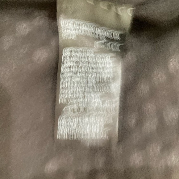 WHBM ombre polka dot peasant blouse black/ecru lined off the shoulder medium - Picture 12 of 12